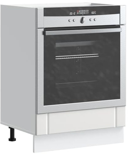 Myheimly Küchenschrank Küchenzeile,Küchenmöbel Einbauküche Schrank,Holzwerkstoff Schrank,Weiß,Herdumbauschrank 60 cm,60 x 46 x 81.5 cm