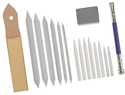 SEWOART Blending Paper Stumps Kunst Zeichnen Skizzierwerkzeug Mit Radiergummi Verlängerer Und Schleifpapier Für Bleistift Pastell Schattenzeichnung