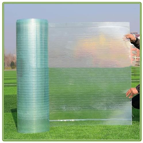 Plaques Pour Toiture en Polycarbonate,Feuilles De Toiture en Fibre De Verre 0.8mm,Panneaux De Remplacement Pour Serres,Feuille De Toit Abri De Jardin,Facile À Plier Et À Couper,Anti-uv,W×L-1.5×8m