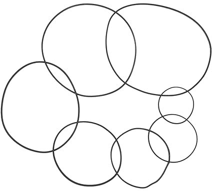 NUOBESTY 2Paquets Ceinture Caoutchouc pour Enregistreur Lot pour Réparation de Magnétophones à Cassettes Ajustable et Durable