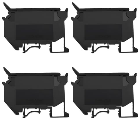 Be In Your Mind Sicherungsklemmenblöcke UK5-HESI ohne LED-Licht, 6,3 A für 5 x 20 mm Sicherung, Schwarz, 4 Stück