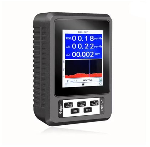 QINGDONGDZA Neuer XR-1 Tragbarer Geigerzähler Nukleare Strahlungsdetektor Persönlicher Dosimeter Marmortester Röntgenstrahlungsdosimeter,Schwarz