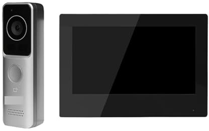 WAFOHSR Kit Videocitofono IP PoE, Di Monitoraggio Video Wi-Fi Intelligente, Campanello Con Schermo Da 7 Pollici Audio Bidirezionale