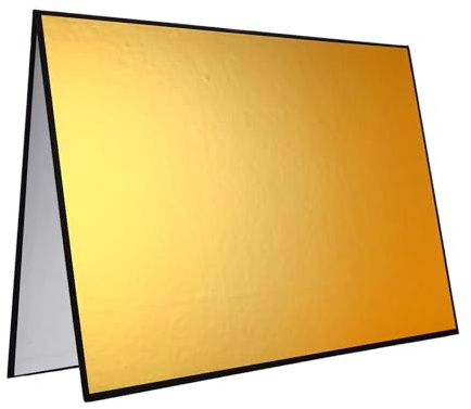 SMASOLO Pannello Riflettente Pieghevole in Cartone A3 per Fotografia Still Life e Cosmetici, Diffusore Luce Tre Lati Colorati, Accessorio Studio Multiuso per Illuminazione e Riflettore