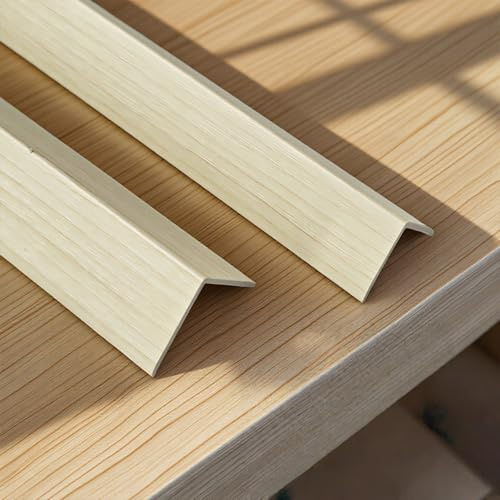 Coayuou Profilé D’Angle pour Carrelage Effet Bois en PVC, Protège-Bordure De Carrelage, 90 Cm X 3 Pièces, Baguette De Finition De Sol Résistante Aux Rayures(D-06,20mm)