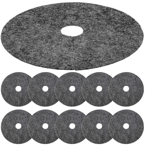 IDEANATEGRATE Alfombrillas Barrera para Malezas de Tela No Tejida, 20 Piezas Redondas para Macetas y Jardín, Permeables al Aire y Agua, Control Eficaz de Malezas en Huertos y Jardinería
