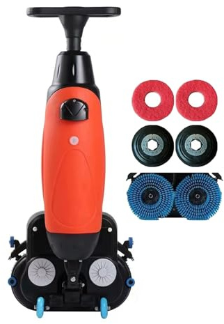 OLSKFUH Autolaveuse sans Fil À Conducteur Marchant pour Surfaces Multiples, Polisseuse Industrielle À Batterie avec Moteur De 350 TR/Min,