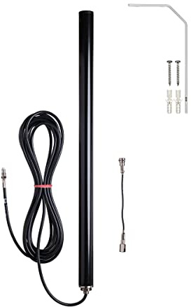 ATTB 4929.01 Stationsantenne (DAB+), Antennentechnik Bad Blankenburg, DAB Stationäre Antenne zur Montage an vertikalen Flächen, für den Innen- und Außenbereich verwendbar, inkl. Haltewinkel, 5 m, RG 58