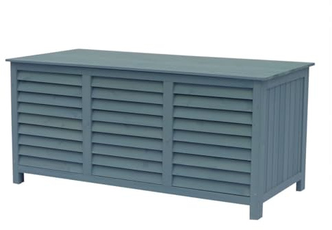 Coffre de Jardin en Bois Macao - 130 x 64 x 60 cm - Bleu Ciel
