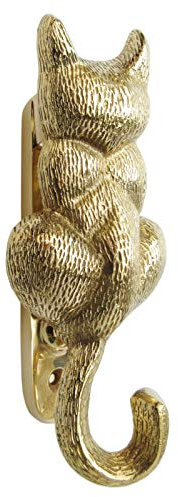 Castelion® Solid Brass Cat Door Knocker | Unique Front Door Knocker | High Quality Home Accessories | Easy to Attach | 14.5cm x 6xm