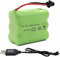 YUNIQUE GREEN-CLEAN-POWER - NiMH Battery 7.2V 2400mAh for RC Modeling | Rechargeable via USB | Compatible with RC Cars, RC Tanks, RC Boats, Green