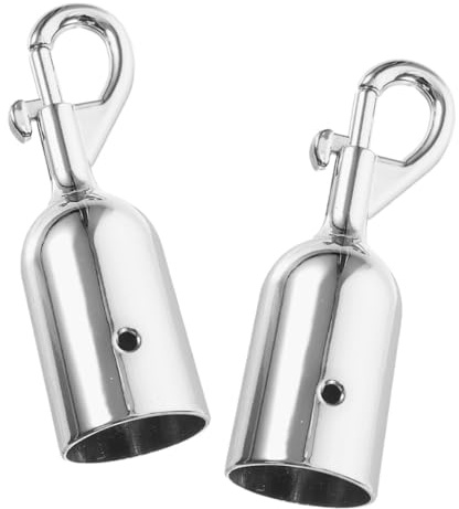 OSALADI 2pcs rope end rope end snap hook cord lock Metal pillar stop to rotate terminators cord findings rope hook for stanchions crowds control rope hook railing leather rope