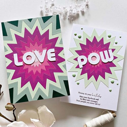 26 Buchstaben der Alphabete Stanzformen für Kartenherstellung, Kombinationsbuchstaben Metall Stanzformen für Papier Scrapbooking, DIY Schablonen für Album Party Hochzeit Festivals Dekoration