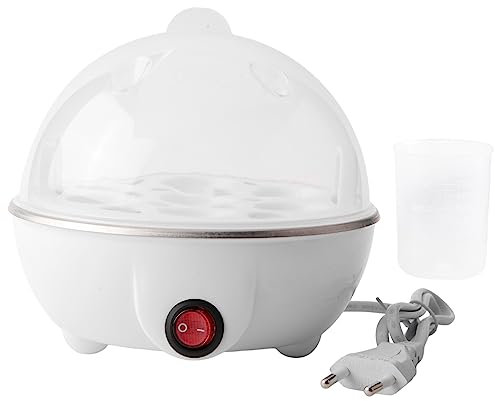 Sujurio Hervidor EléCtrico para Huevos Hervidos, Hervidor, Calentador RáPido, Acero Inoxidable, Olla Al Vapor, Herramienta para Cocinar, Enchufe de la UE