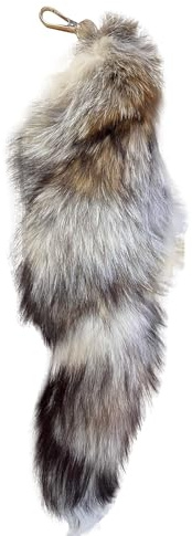 Generisch Therian Tail Schlüsselanhänger Furry Fuchsschwanz Anhänger Extra Groß Fox Tail Keychain Faux Fur Schlüsselring Tasche Zusätze Fuchs Kostüm Dekoration Etwa 35/40cm