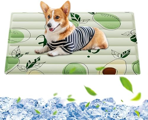 Kixolazr Kühlende Haustiermatte, tragbare kühlende Hundedecke, waschbares Eiskissen, Haustierzubehör unter 10 kg, für Wohnung, Outdoor, Reisen, Auto, Boden, Innenbereich, Haus, Garten, Sofa