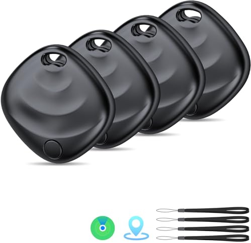 Hoxe Tracker Tags-4 Piezas (Sólo iOS), Air Smart Tag para Llaves Equipaje