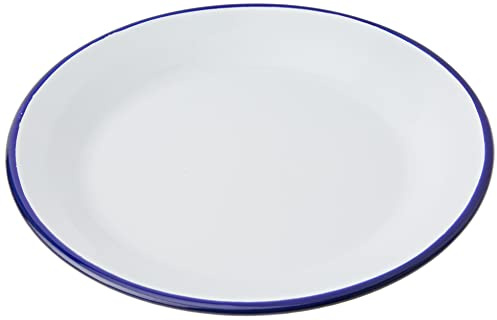 Ibili 901128 - Plato llano de acero esmaltado vitrificado Blanca 28 cm