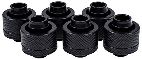 Alphacool Eiszapfen 19/13mm Anschraubtülle G1/4 - Deep Black Sixpack, 26 mm, Desktop, Laptop, Radiator