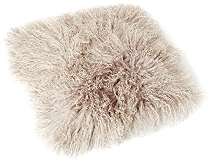 Reissner Lammfelle Tibet Lammfell Kissenbezug langflorig 30x30cm JYC02 Taupe