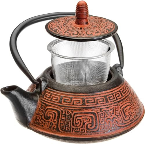IBILI - Tetera hierro fundido India, 0.8 litros, Interior esmaltado, Apto para inducción