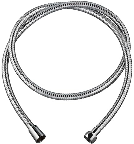 Wirquin 60724902 Flexible de Douche Métal Ultra Power Twist Chromé 1,50 m | Inox, double agrafage, anti-torsion, haute résistance, compatible toutes douchettes
