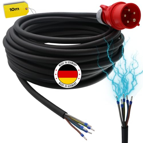 netbote24® CEE Maschinen-Anschlussleitung 400V / 16A H07RN-F 5-polig (3P+N+PE) 5x2,5 mm² IP44 2,5-50m (10m)