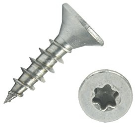 200 Spanplattenschrauben 5,0x20 Edelstahl A2 V2A VA Torx Vollgewinde Holz | Edelstahlschrauben Spanplattenschrauben mit Senkkopf, Holzschrauben, Holzbauschraube, Universalschrauben mit verstärktem Kopf