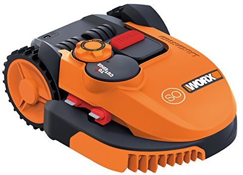 WORX Landroid SO500i Mähroboter – Automatischer Rasenmäher für bis zu 500 qm mit WLAN-Verknüpfung (App-Steuerung) und verstellbarer Schnitthöhe – 54,2 x 40,1 x 23,6 cm (L x B x H)