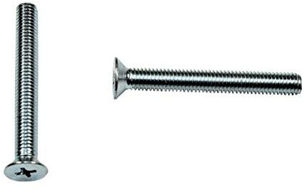 SN-TEC Gewindeschrauben mit Senkkopf M5 x 40mm hell verzinkt (100 Stück)
