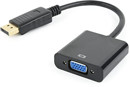 ConnectingU DisplayPort Male to VGA Monitor Female Cable Adapter, 15cm Long, black