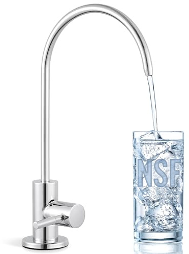 KES Water Filter Tap for Kitchen Sink Chrome Drinking Water Tap RO Faucet | Lead-Free Reverse Osmosis Faucet SUS304 Stainless Steel Polished Chrome, Z504CLF-CH