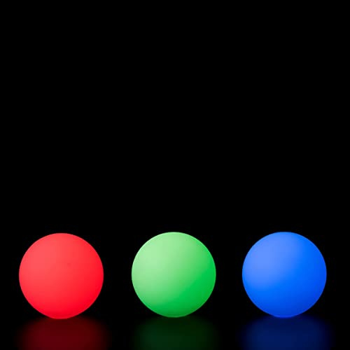 Play Juggling - 3er Set Leuchtbälle - Leuchtbälle für Shows, Jonglage, Zirkus, Outdoor-Aktivitäten, Kinder, Partys, Geburtstage, Geschenkidee (70mm, 150g) - Rot, Grün, Blau