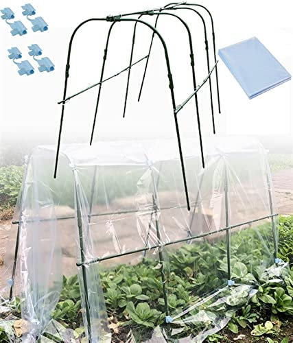 GZGLZDQ Folientunnel Gewächshaus, 180x105x125cm, mit Transparenter PE-hochbeet Abdeckung & Gewächshaus Klammern für Outdoor-Garten, Balkon, Hinterhof (Größe : 180x105x125cm)