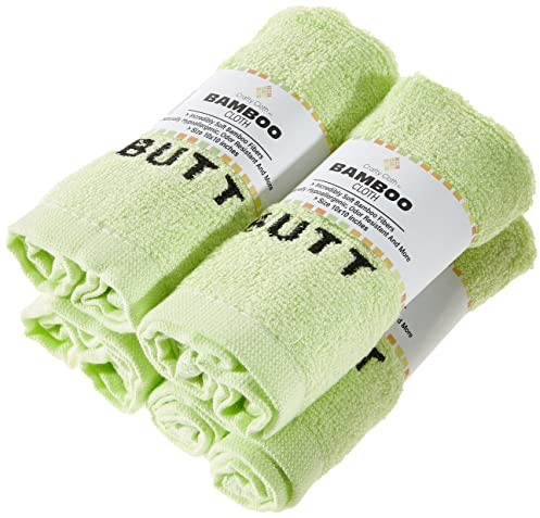 Crafty Cloth Butt Care Fabric | Ultra-Soft Viscose Bamboo Washcloth for Sensitive Area | Luxurious Gentle Cleansing Hygiene Material | Fast-Dry Hang Line | Green 12x12