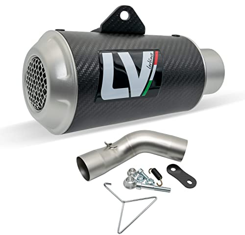 Endschalldämpfer LeoVince SLIP-ON LV-10 mit Zulassung, Carbon, Edelstahl Kappe für Kawasaki Z 900