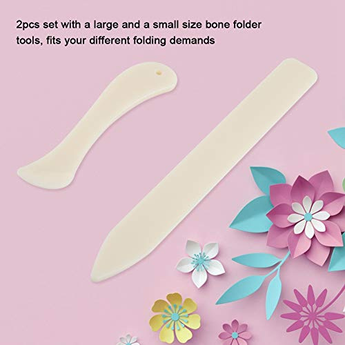 Qiilu Set of 2 white bone folder paper creaser tool scoring folding creasing edges binding folder folder machine manual folding. The pointed head is also easy to bend and