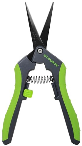 STAYGROW 1 Stück Gerade Gartenschere 6,5 Scharfe Bonsai Schere Ernteschere | Pflanzenschere für präzise Schnitte Blumenschere, Rosenschere, 16,5 cm Trimmschere Pruning Shears für Bonsai & Pflanzen