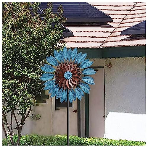 Windrad Metall Garten, 213 cm Windrad Metall, XXL Windspiel Garten Stehend, FüR Terrasse Und Garten