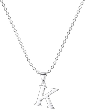 Symretie Damen Halskette mit Buchstaben Anhänger Silber Initialien Kette Edelstahl Buchstabenketten Personalisiere Silber Y Kette für Frauen Mädche