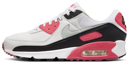 Nike DH8010-105 Air Max 90 Donna, White/Light Silver-Aster Pink-Black EU 40
