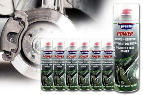 BISOMO 6 Power Bremsenreiniger Presto Teilereiniger Bremse Motor Kupplung Vergaser, entfernt Öl, Fett und Bremsstaub, 500ml
