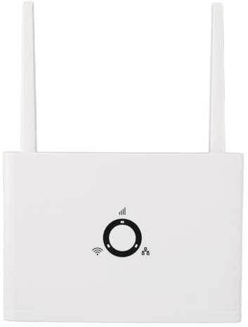 Routeur 4G LTE, Routeur 300 Mbps,Prend en Charge 16 Utilisateurs, Double Antenne Externe à Gain élevé, Antenne 4G et Antenne Wi-FI, avec Port LAN RJ45 et Emplacement pour Carte SIM
