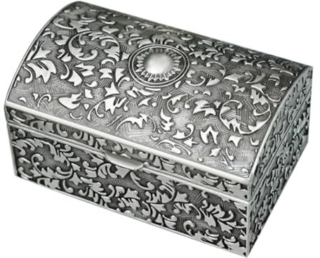 BUGUUYO Vintage Schmuckkästchen Aus Zinklegierung Schmuckaufbewahrung Mit Antikem Design Schmuckbox Für Ringe Ohrringe Armbänder Dekorativer Schmuckhalter Für Damen Und Mädchen