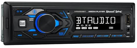 Dual Electronics XRM69BT 7-Character LCD Single DIN Car Stereo | Bluetooth Hands Free Calling & Music Streaming | Push to Talk Assistant | AM/FM Radio | USB Playback & Charging | Not a CD Player