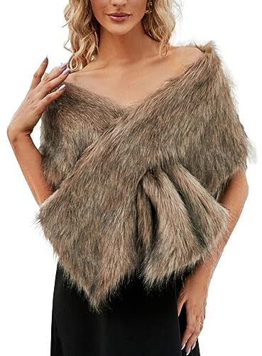 Nidddiv Schal Damen Gelb Luxuriöser Winter-Schal für Damen mit oberflächlichem Wissen, Wickelkragen, achselzuckend, für Damen, Poncho, Hochzeit, Abendessen, für Frauen und Mädchen (Yellow, One Size)