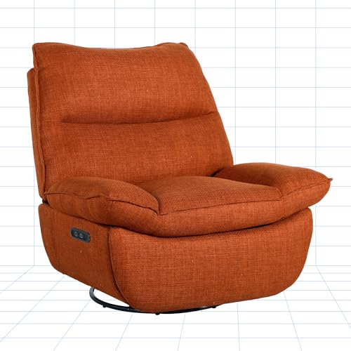 FLEXISPOT Relaxsessel, XR6, Elektrischer Sessel, Schlafsessel mit USB, Drehsessel mit Rocking, Liegesessel im Wohnzimmer, Fernsehsessel mit verstellbare Rückenlehne, Ruhesessel (Beige)