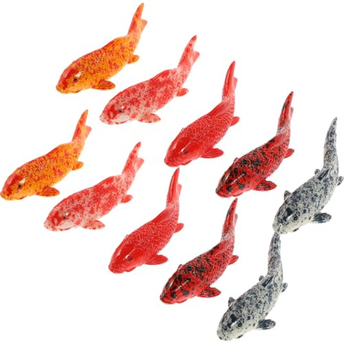 Toddmomy Mini Koi Figuren 20 Stück Realistische Aquarium Deko Aus Harz Für Fisch Aquarium Deko Und Mini-Terrarien DIY Bastelset Für Heim-Aquaristik