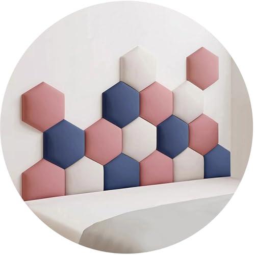 Panneaux muraux rembourrés Anti-Collision de 3 cm d'épaisseur, à décoller et à Coller, Rembourrage Mural Hexagonal en Tissu résistant aux Rayures, tête de lit, décoration Murale de