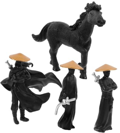 Yardwe 4pièces Mini Figurines Action Décorations De Micro-Paysage Œuvres Art Miniatures Accessoires pour Maison De Poupée Éléments De Décoration De Bureau